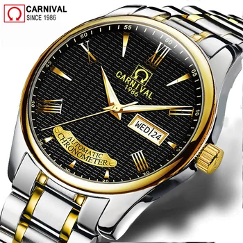 

Reloj Hombre CARNIVAL Brand Watch Luxury Waterproof Fashion Business Automatic Mechanical Watches For Men 2020 Relogio Masculino