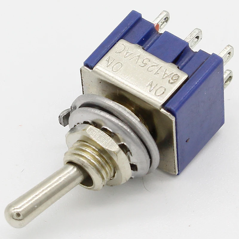 5 шт./лот MTS 202 темно синий 6 контактный DPDT ON Mini 6A125VAC миниатюрные переключатели|switch