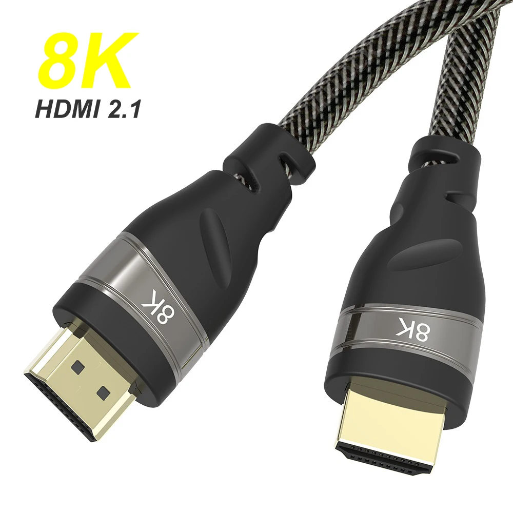 Кабель HDMI 8K кабель 2 1 @ 60 Гц 4K 120 48 Гбит/с HDCP 4:4:4 HDR совместим с проектором HDTV для
