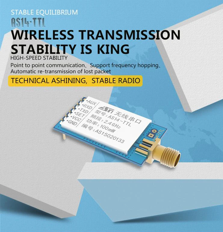 1 пара беспроводной Uart модуль с антенной Nrf24l01 радиочастотный трансивер 2,4 ГГц передатчик передачи данных, передача данных точка-точка