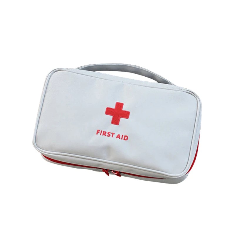 Сумка для первой помощи на молнии, переносное водонепроницаемое хранение медикаментов, сумка для дома, для путешествий, аварийные принадлежности - Цвет: Белый