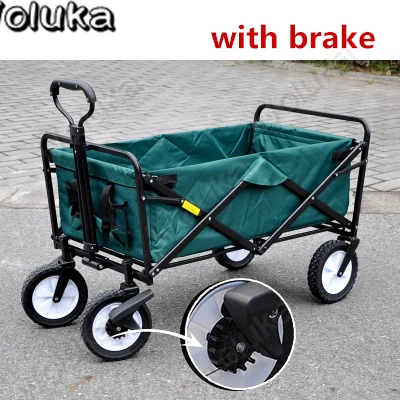 H. with brake Фотограф Корзину Вне съемки четырехколесная Тележка Складная портативная тележка для фототехники CD50 T10 - Цвет: H. with brake