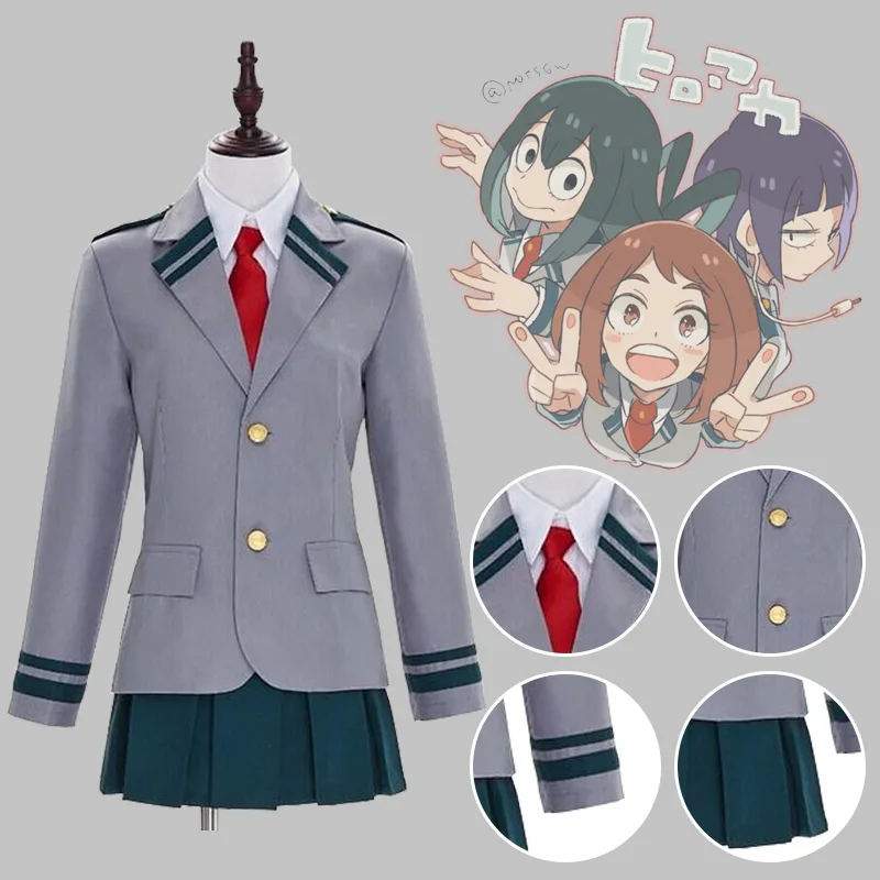 

Boku no Hero Academia AsuiTsuyu Yaoyorozu Momo School Uniform My Hero Academia OCHACO Midoriya URARAKA Izuku Cosplay Costume