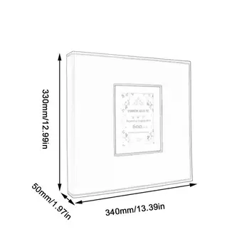 

Album Large Capacity 600 Sheets Mixed Retro Creative Gift Leather Insert Photo Album Nostalgic Classic