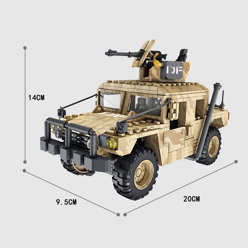 Военная серия спецназ внедорожник бронированный автомобиль спецназ Солдат фигурки строительные блоки игрушки для детей Подарки - Цвет: No original box