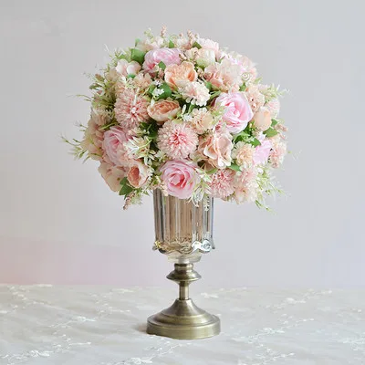 pink 1 Маленькие свежие искусственные цветы, цветочные птичьи клетки, украшения в горшках, свадебная вывеска, настольный набор цветов, украшение для дома - Цвет: pink 1