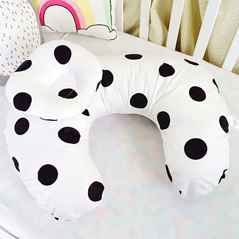 Baby Head Positioner Mummy Newborn Breast Feeding Baby Sleeping Pillow Anti-rollover  Toddler Printing Cotton YCZ001