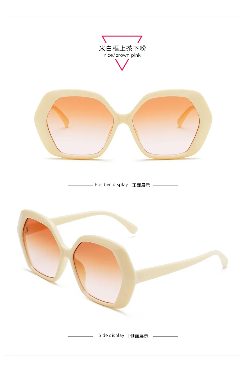 MINCL Metal Polygon Square Men Sunglasses New Fashion Brand Super Light Women Sun Glasses Alloy Vintage Gradient Shades NX