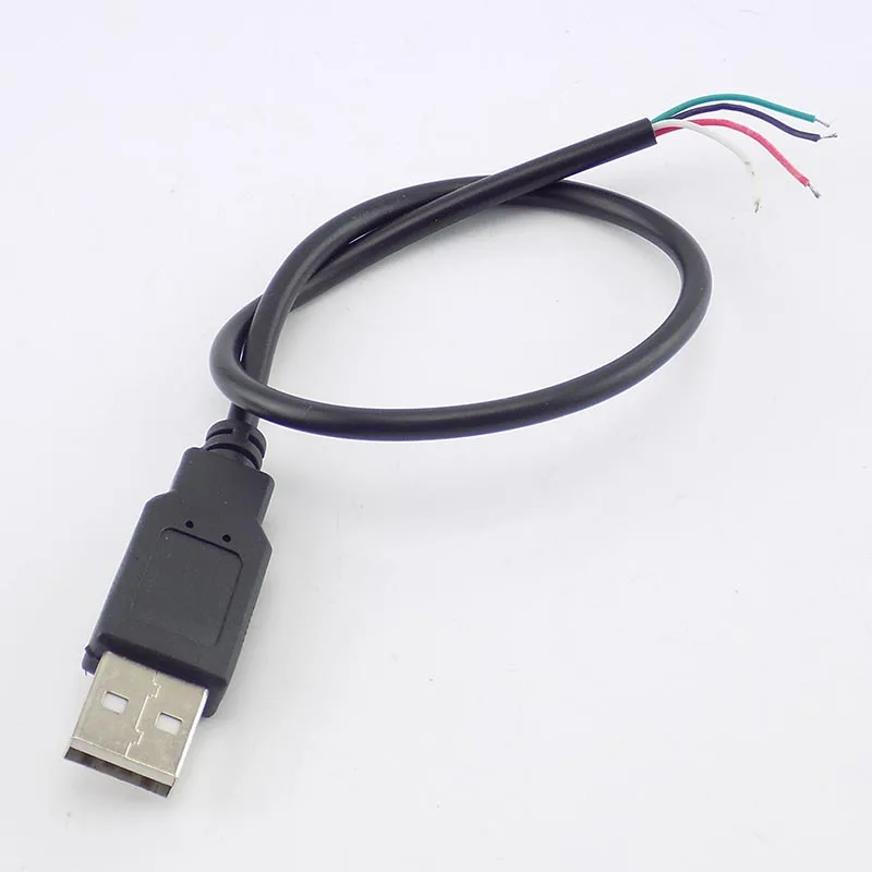 0,3/1/2 M DIY Micro USB A входящий штекер 4 Pin кабель для передачи данных, кабель разъем удлинителя Питание адаптер для usb-вентилятор устройств M20