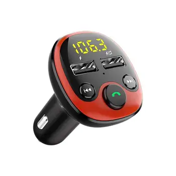 

Car Charger for iPhone Mobile Phone Handsfree FM Transmitter Bluetooth Car Kit MP3 Player Dual USB Car 3.1APhone Charger