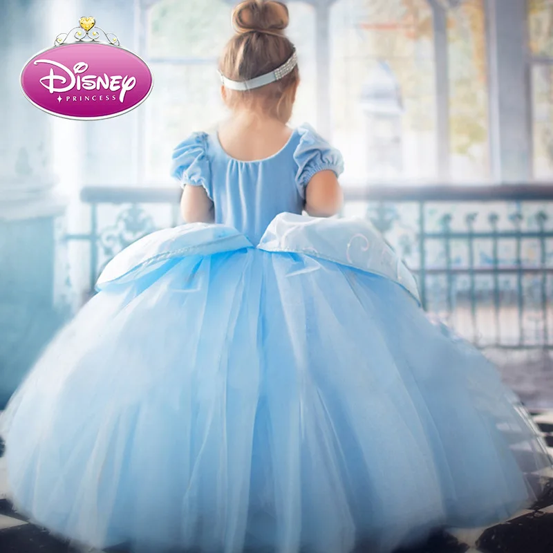 Платье принцессы Золушки Disney для девочек детские платья Рождественский наряд