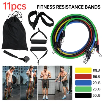 

1set Exercise Resistance Bands Yoga Fitness Rubber Tube Band Expander Stretch Training Equipment Home Gym Elastic Pull Rope