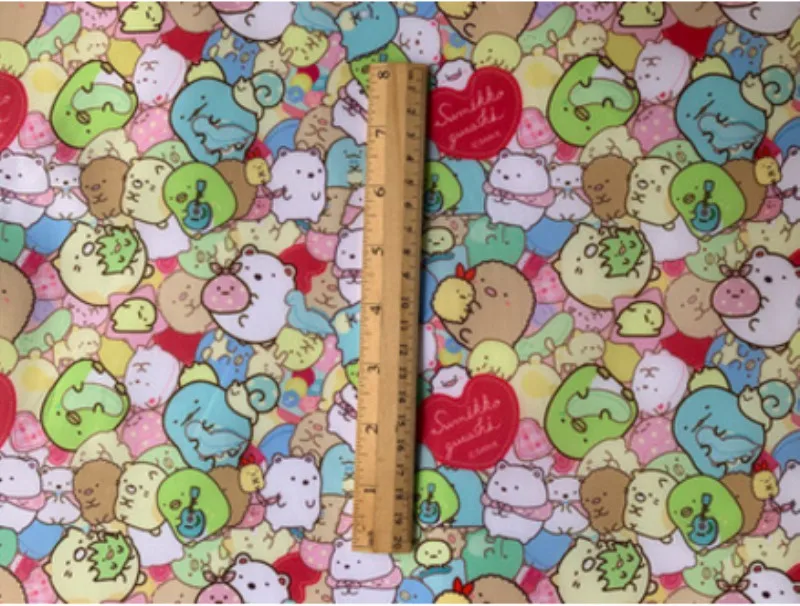 color 102 1 ярд 2 стороны анти-брызги воды мультфильм тонкая ткань Оксфорд полиэстер Печать Ткань Сумка Подкладка T775 - Цвет: color 102