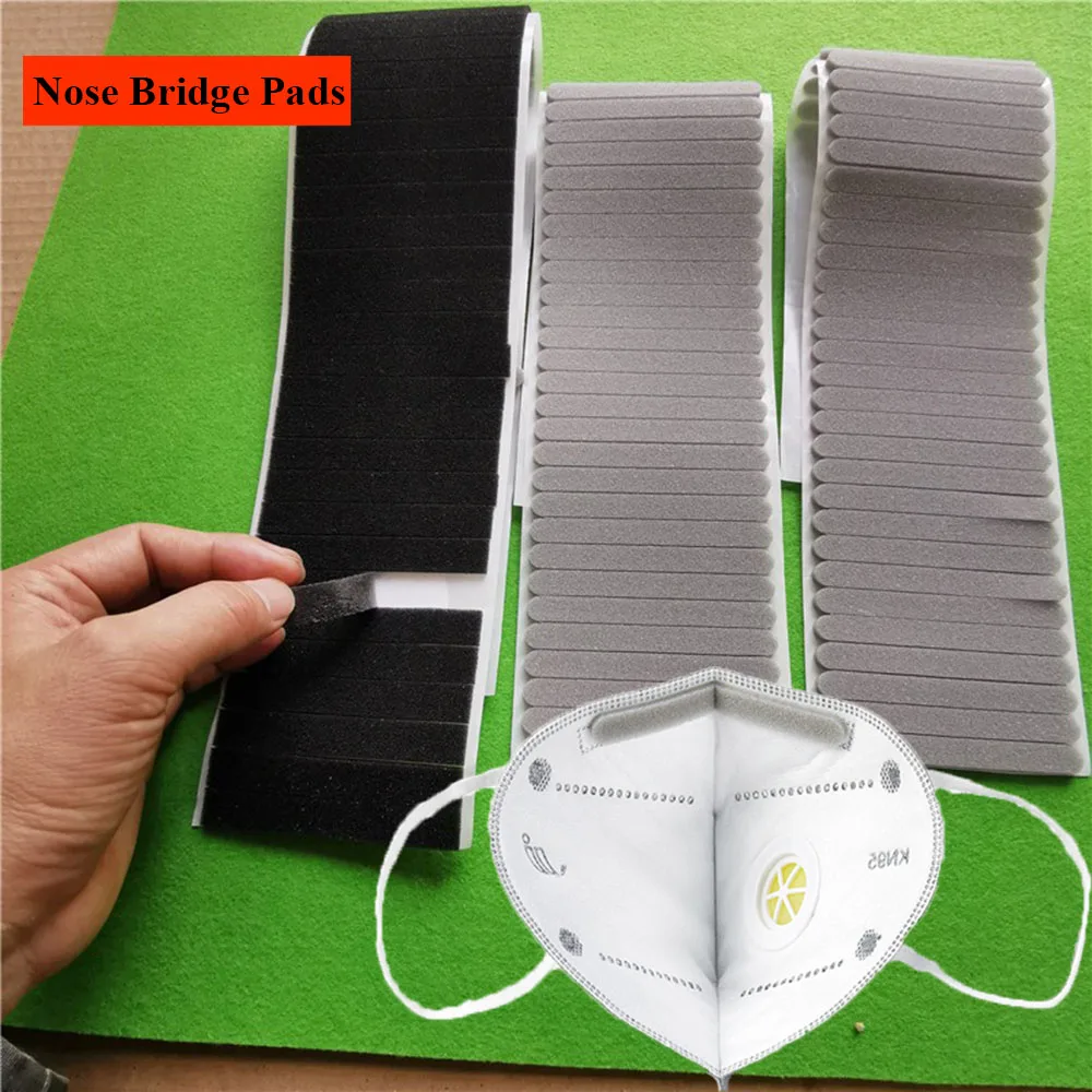 Tira de Protección de espuma de microfibra, 100 Uds., almohadillas antiniebla para puente nasal, cojín para mascarilla, materiales de protección para Arreglo Diy