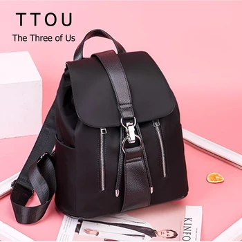 

Popular Style Waterproof Nylon Women Backpack For Ladies Travel Teenager School Students Book Hold Large Capacity Shoulder Bags