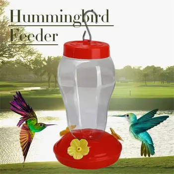 

Bird Supplies Bird Water Feeder Bottle Hanging Hummingbird Feeder Garden Outdoor Plastic Flower Iron Hook Pet Feeder Plastics