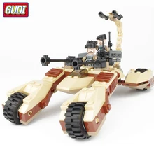 GUDI, 204 шт., earth Border Fighter, блоки, кирпичи, строительные блоки, наборы, домашняя модель, обучающие игрушки для детей