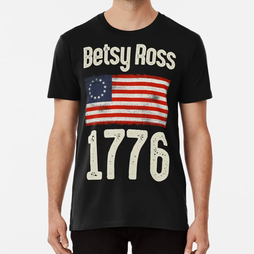 Betsy Ross американский флаг 1776 Винтажная футболка День Независимости