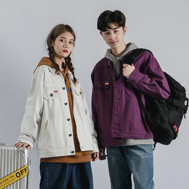 

City Where the Product Autumn New Style COUPLE'S Unisex Style Multi-pockets Casual Jacket Men Jackets