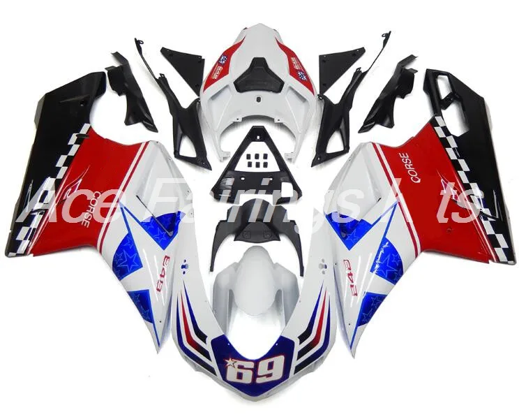 

4gifts New ABS Injection Bodywork Full Fairings kits Fit For Ducati 1098 848 1198 2007 2008 2009 2010 2011 2012 custom 69