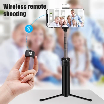 

Selfie Stick Tripod Extendable with Detachable Bluetooth Remote Fill Light for Mobile Phone GK99