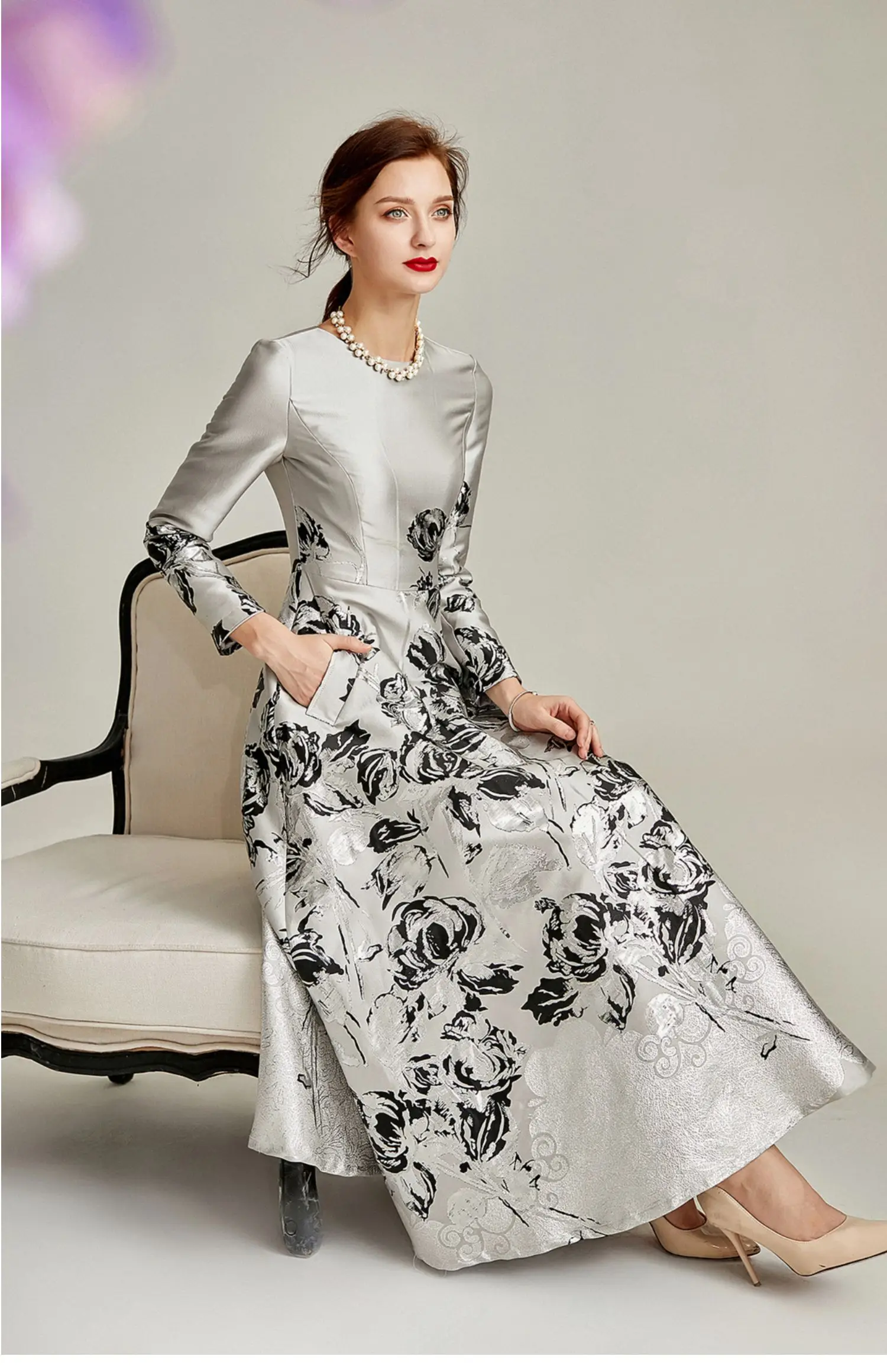 brocade dress images
