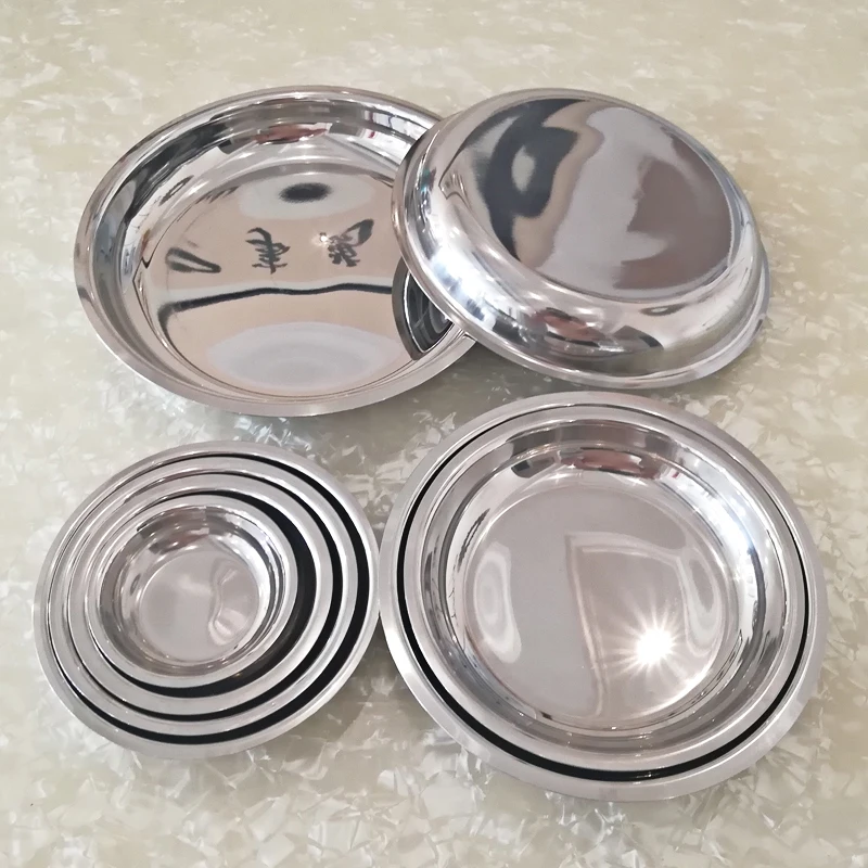 Stainless Steel Sterile Plate Non-Magnetic Straight Side Multipurpose Deep Plate Thickened Aseptic Deep Dish