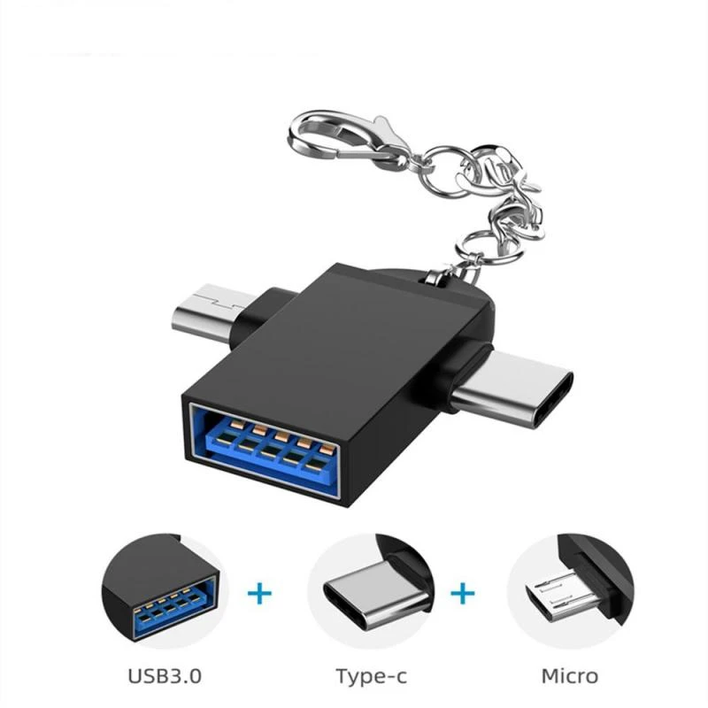 NEW 2 in 1 Type C OTG Adapter Micro USB to USB 3.1 Fast Transfer Adapter For Samsung Xiaomi Huawei Type-C Data Sync Adapter power converter for cell phone