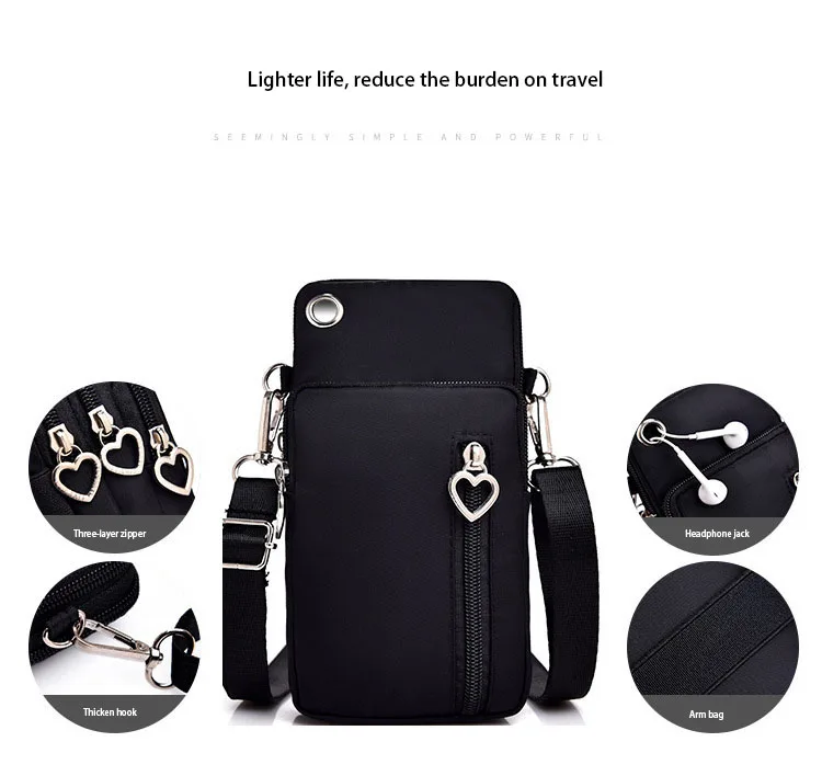 Universal Mobile Phone Bag For Samsung/iPhone/Huawei/HTC/LG Case Wallet Outdoor Sport Arm Purse Shoulder Bag Women Phone Pouch