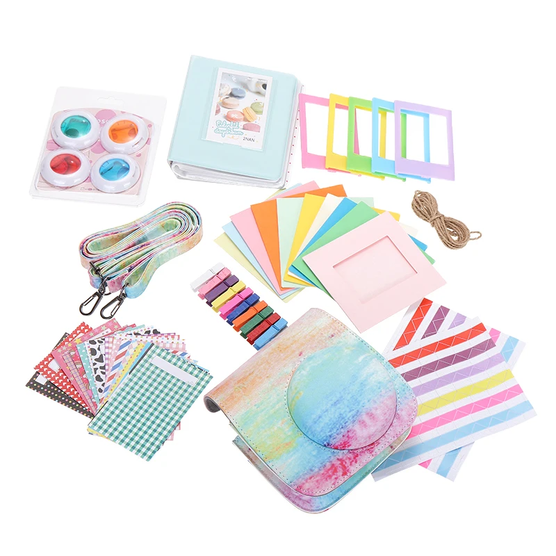 For Fujifilm Instax Mini 9 Accessories 9 in 1 Camera Bundles Rainbow Mist Gift