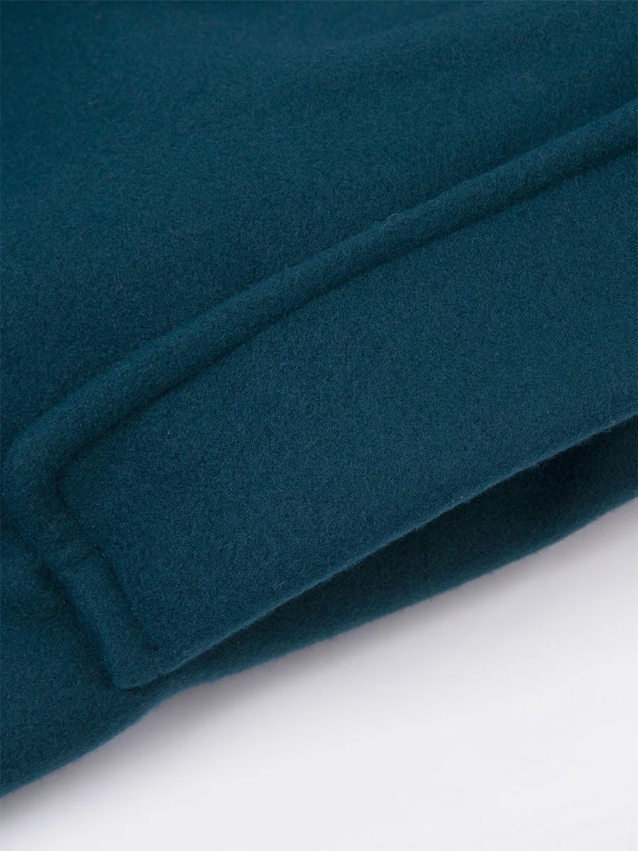 Women Coats Casual Vintage Elegant Winter Black Office Lady Plus Size Slim Hooded Button Green Female Fashion Retro Overcoats