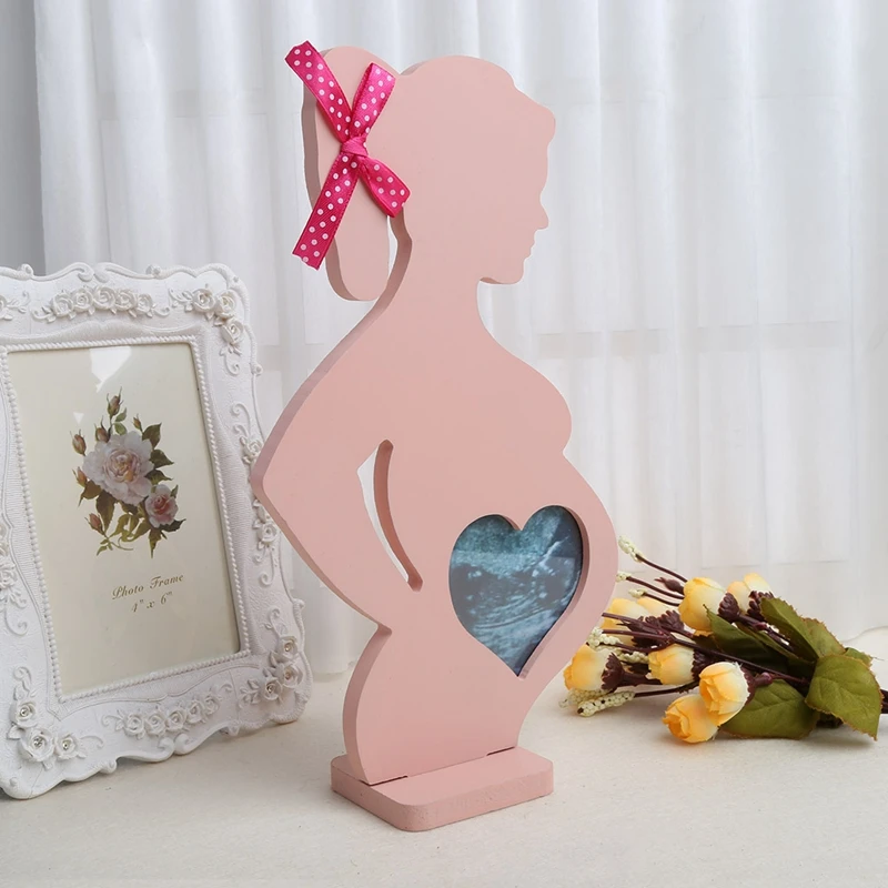 Best Wooden Photo Picture Frame Pregnant Women Mom Wedding Couple Home Room Decor E65B
