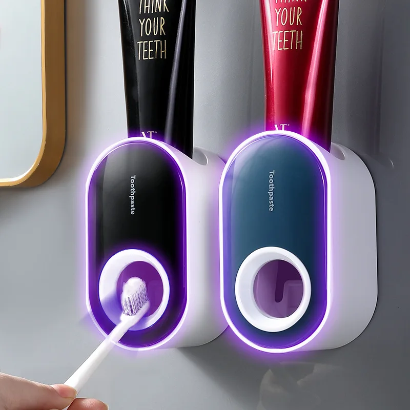 

1 Pcs Automatic Toothpaste Dispenser Wall-Mounted Toothpaste Squeezer Toothpaste Rack in Bathroom Accessories Home Lazy Tool