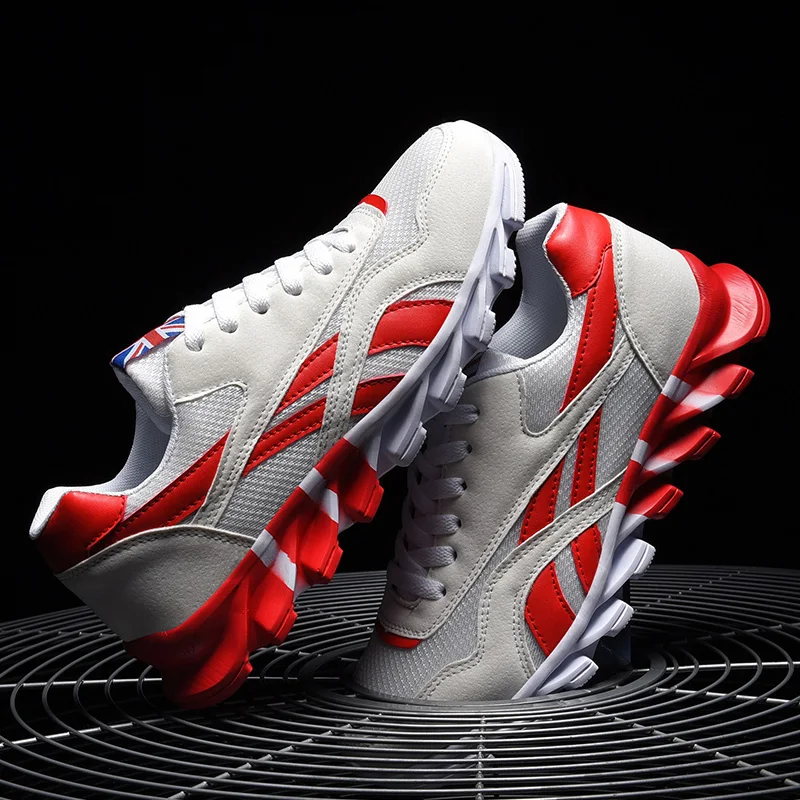 

BOOMING Size 39-46 Fashion Men Blade Running Shoes Outdoor Athletic Shoes Cushioning Sneakers for Men Breathable Sports Shoes