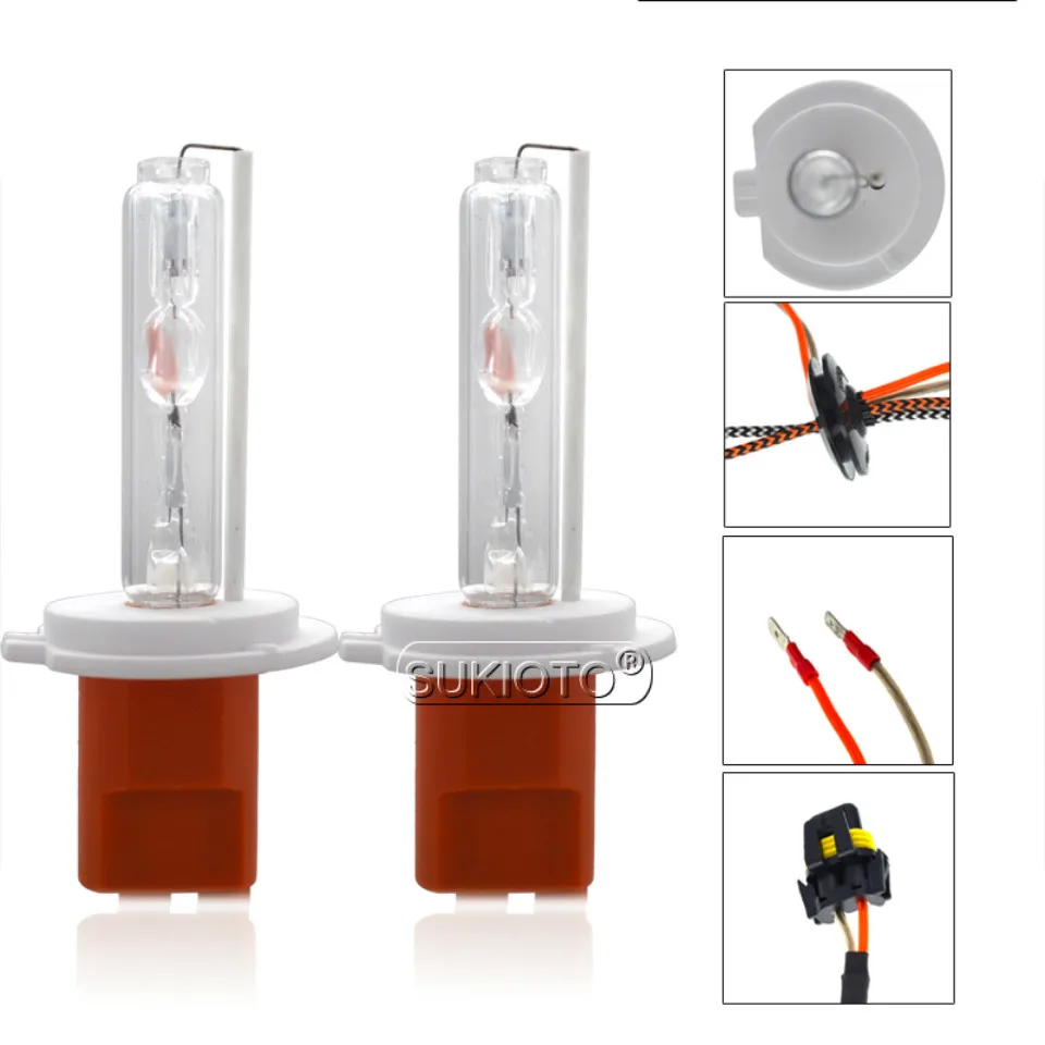 SUKIOTO 2PCS 24V 75W 100W 150W hid xenon bulb H7 5000K H1 H3 4300K 6000K Spare lamp replace high power bright car front lights (13)