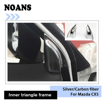

NOANS Auto Car Styling Inner Triangle Covers Frame Trim Decorative Stickers For Mazda CX-5 CX5 CX 5 2017 2018 KF Accessories