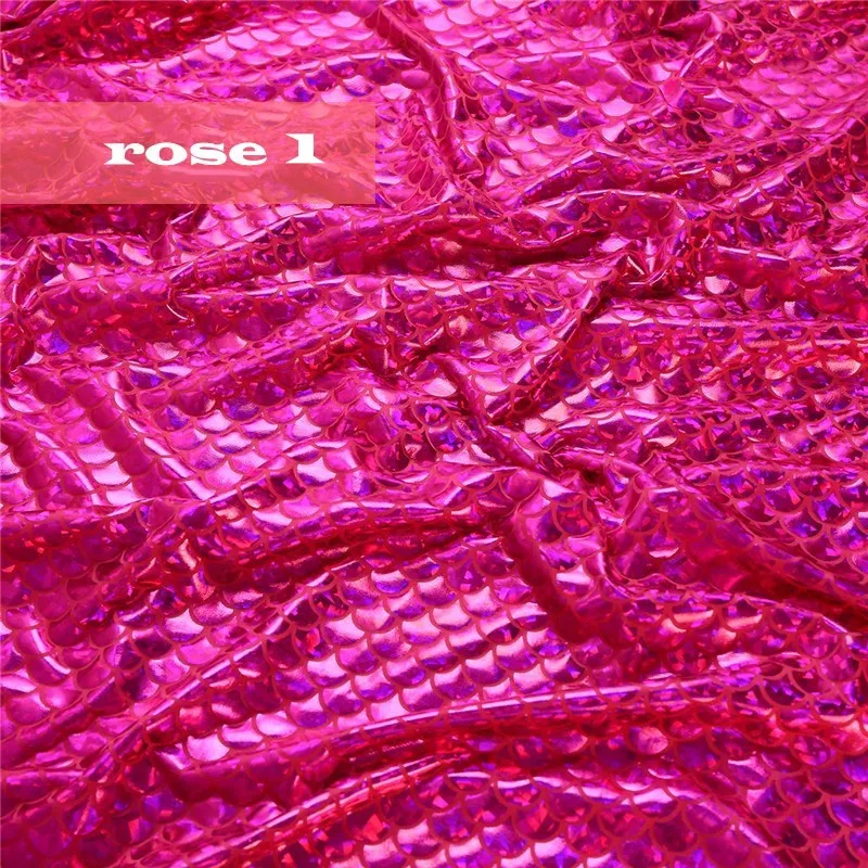 1 м Лазерная Русалка рыбы блесток ткань DIY подушка ручной работы занавес вечерние кукольные украшения шитье Костюм Русалки платье для выступлений на сцене ткань
