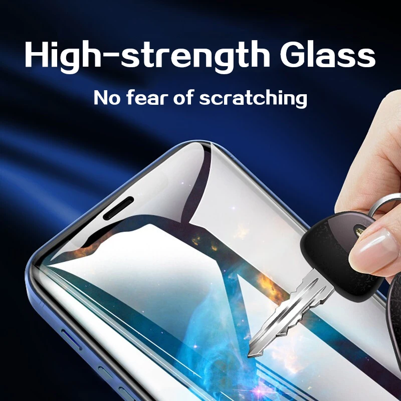 4PCS Full Cover Protective Glass For iPhone 13 12 11 Pro Max Screen Protector For iPhone 6 7 8 Plus X XR Xs Max 13 Mini Glass