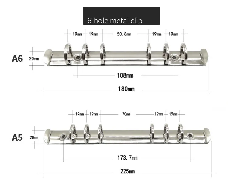 SKYSONIC A5 A6 Zipper Binder Cover-Loose Leaf Organizer Diary-Bullet Transparent PVC Case Photo Organizer Stationery Supplies