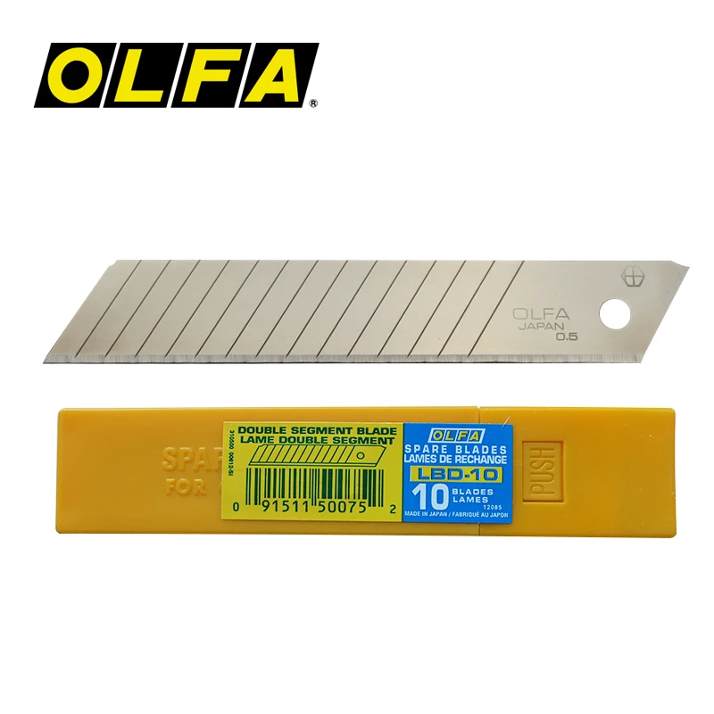 

OLFA LBD-10 18mm Double segments heavy-duty Snap-off Blade FOR L-1 L-2 L-3 EXL BN-L NOL-1 NL-AL L5-AL L-5 DL-1 L-1 L-6 L6-AL