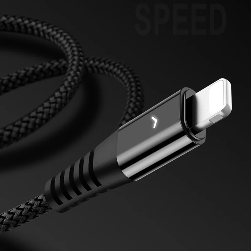 ! Зарядный кабель ACCEZZ светодиодный Usb для Iphone X XS MAX XR 8 7 6s 6 Plus|Кабели мобильных