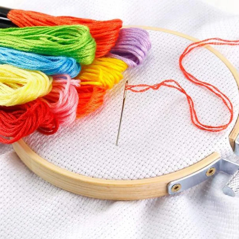 10 Pcs/Set 10Cm Wooden Embroidery Hoops Frame Set Bamboo Embroidery Hoop Rings For Diy Cross Stitch Needle Craft Tool