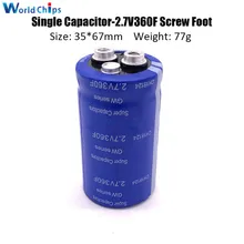 2,7 в 360F 35*67 мм сверх яркий конденсатор винт ноги супер конденсатор для Автомобильный Выпрямитель тока стерео динамик батарея сбалансированное напряжение