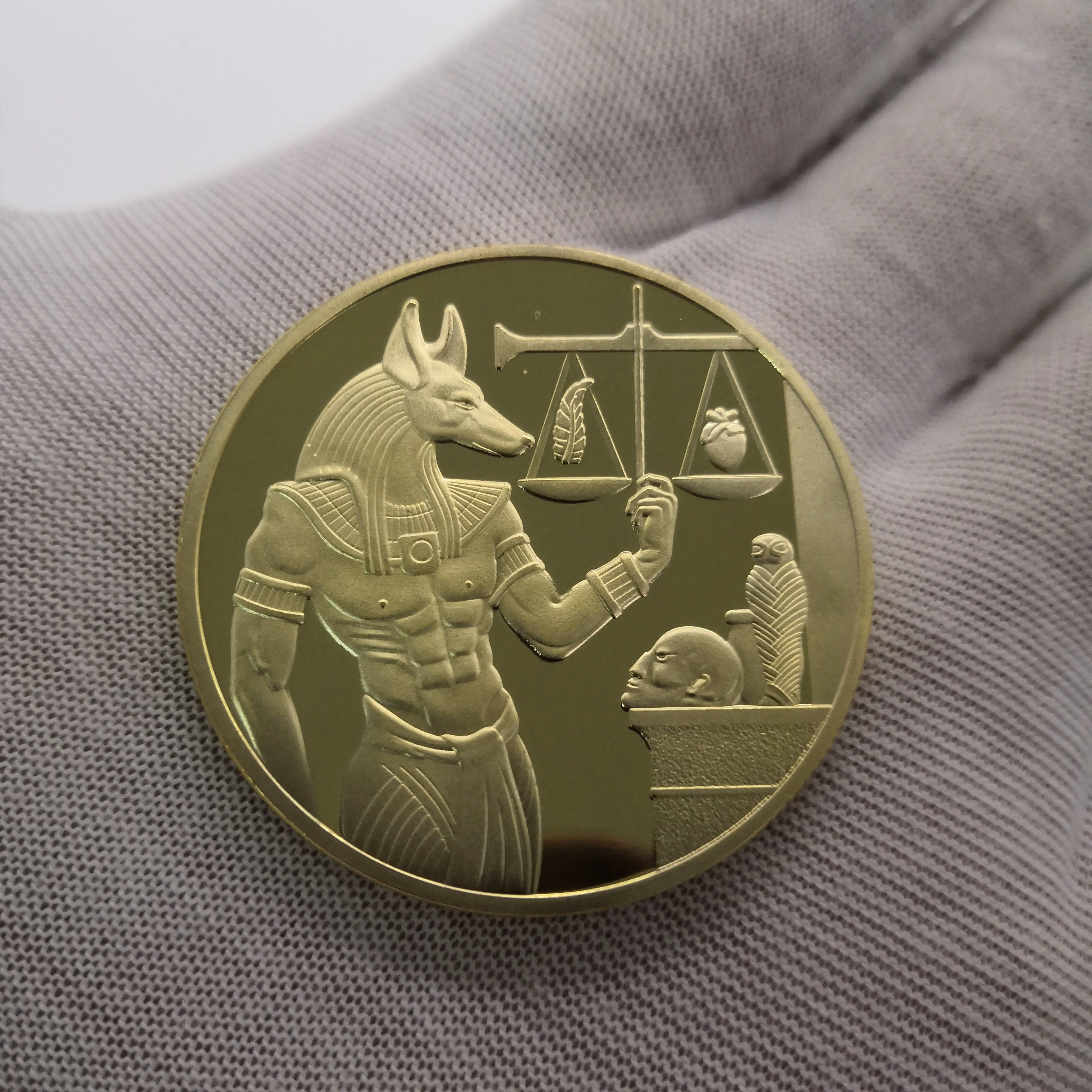 Gold Plated Anubis Coin YKshop Gold Plated Anubis - Egyptian Guardian Of  Death Collection Piece With Acrylic Case Challenge Coin