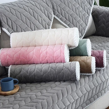 

Winter Thicken Velvet Sofa Cover Sectional Couch Covers Soft Warm Seat Cushion Mat Cotton Quilted Recliner Cover Sofa Slipcover