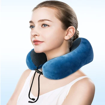 

Adjustable Travel Pillow Set Pure Memory Foam U-shaped Pillow Airplane\Car\Bus Compact U-Shaped Neck Pillow Support Pillows