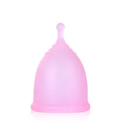 Certified Silicone Menstrual Cup - Eco-Friendly and Comfortable Period Solution - L (Pink)