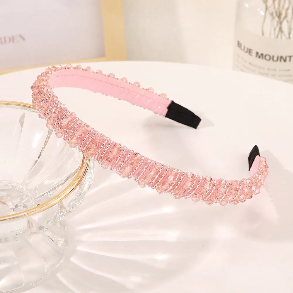 【韓国発】羽スワロフスキー クリスタルストーンヘアバンド 新しいファッション熱い販売ファッション気質ラインストーン