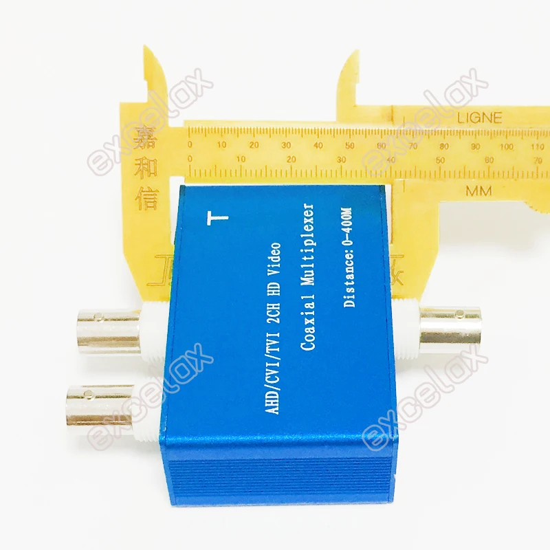 2 Channel 3MP 2MP 1080P HD AHD CVI TVI CVBS Coax Video Signal Multiplexer 2CH Transmitter & Receiver Coaxial Cable Distance 400m