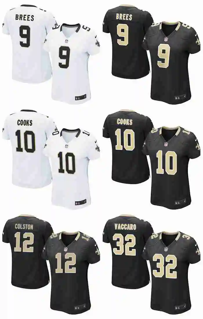 Стилизованный Орлеан Кенни Ваккаро Drew Brees Brandin Cooks Marques Colston для женщин Джерси